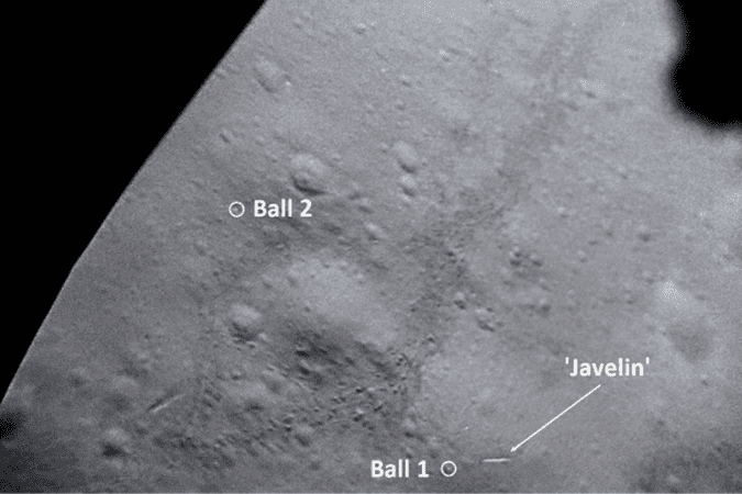 Golf balls seen on Moon surface