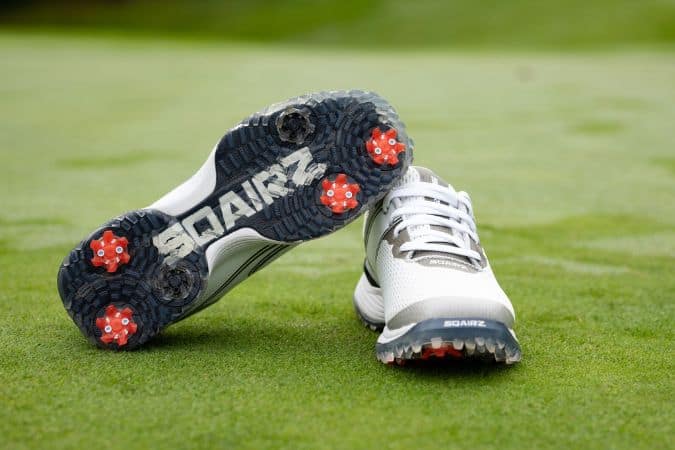 sqairz speed bold shoes provide soft spikes