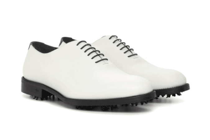 white leather golf shoes - civardi shoes