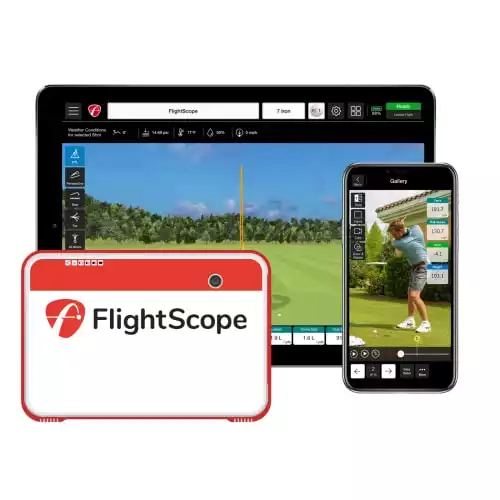 FlightScope Mevo+ Portable Golf Launch Monitor, Rangefinder and Simulator