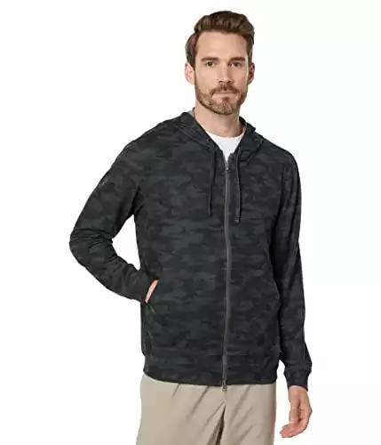 Johnnie-O Ranch Double Zip Front Hoodie Pine SM