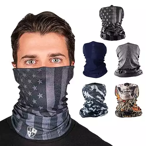 S A Company 5-Pack UV Face Shield | Multipurpose Neck Gaiter for Adults