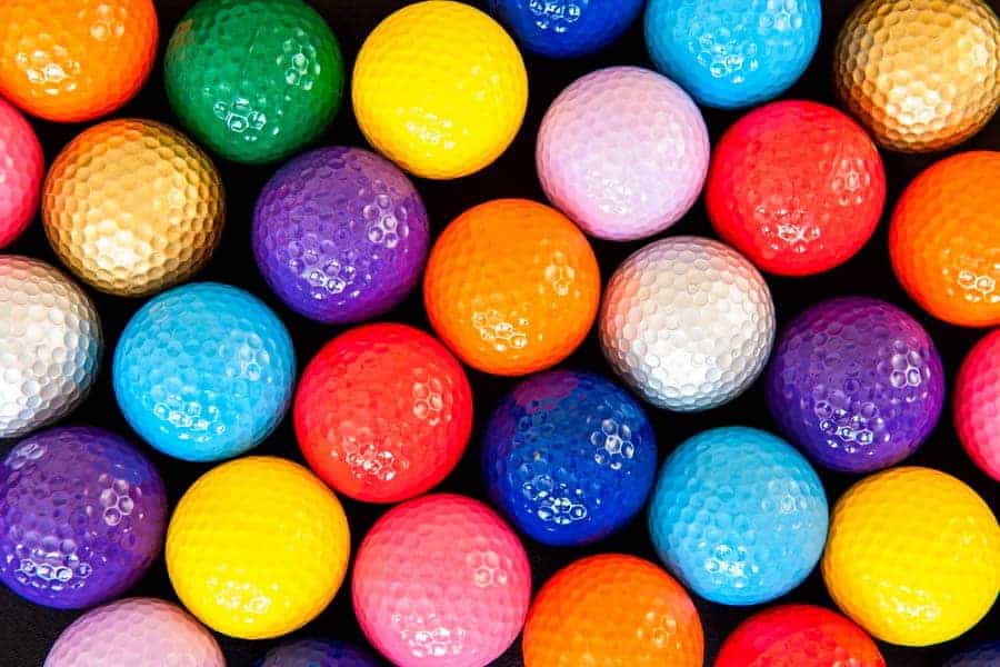 An image of painted golf balls