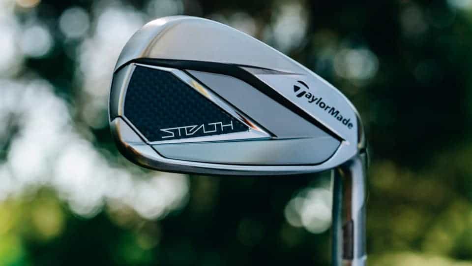 A close up of taylormade stealth iron
