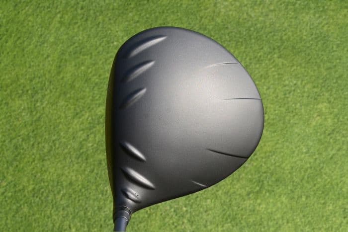 The matte-black crown on the PING G425 MAX Driver has turbulators that improve the speed and aerodynamics.