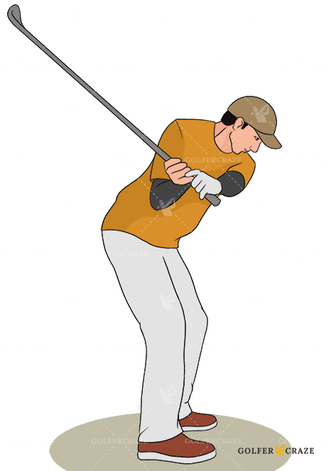 This illustrates how to perfect the downswing shot