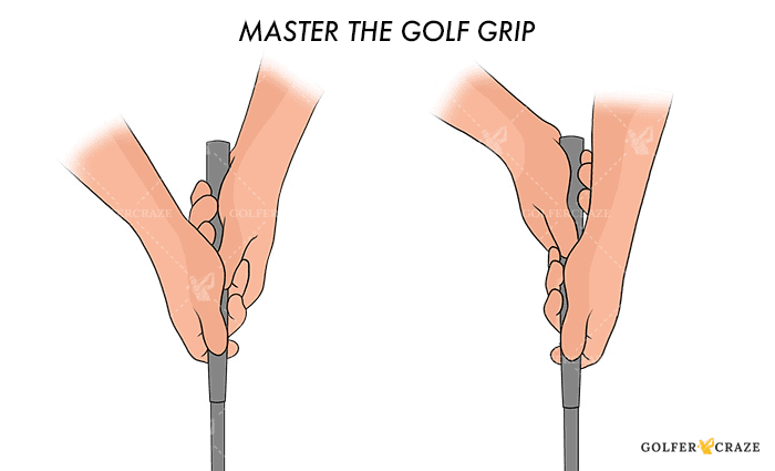 This illustrates the way one should grip the club.