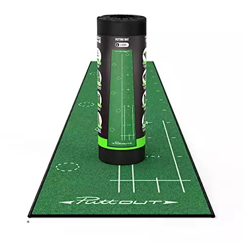 PuttOut Large Golf Putting Mat, 144.5 inches x 26.4 inches